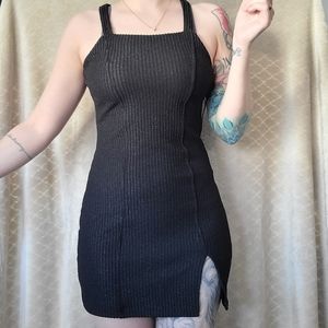 NWT Forever 21 Ribbed Black Dress